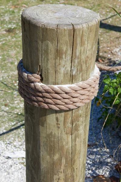 Wharf Dock Post Rope — Stock Photo, Image