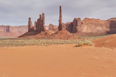 Utah USA 'da. Ulusal Park. Çölün güneybatısında aşınmış kaya oluşumu