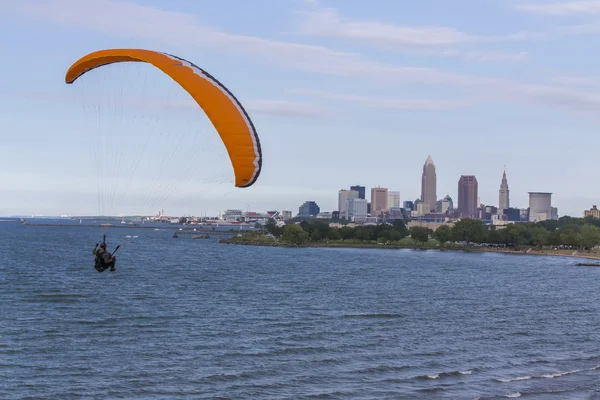 Paragliders at Sunset — Stock Photo, Image