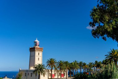 Güzel deniz feneri, Cap Spartel Tanger şehir ve Cebelitarık, Fas Afrika yakın