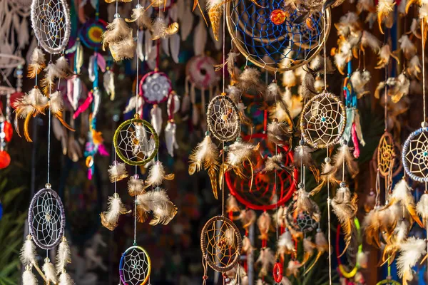 Colorful moroccan handmade souvenirs in blue city Chefchaouen, Morocco, Africa.