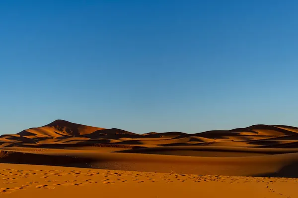 Písečné Duny Velké Saharské Poušti Maroku — Stock fotografie