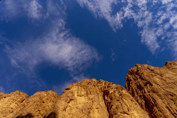 Beautiful Cliffs Blue Skies Errachidia Morocco Africa — Zdjęcie stockowe