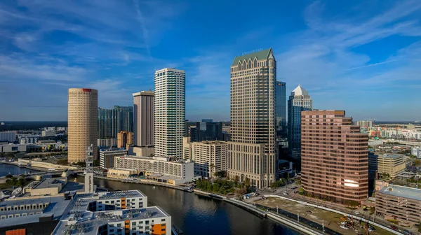January 2022 Tampa Florida Usa Aerial View City Tampa Florida — Zdjęcie stockowe