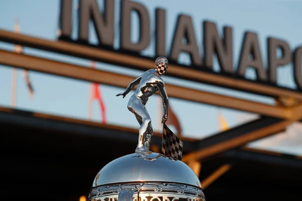 Borg Warner Trophy Trova Fronte Alla Indianapolis Motor Speedway Prima — Foto Stock