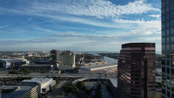 Vista Aérea Ciudad Tampa Florida — Vídeos de Stock