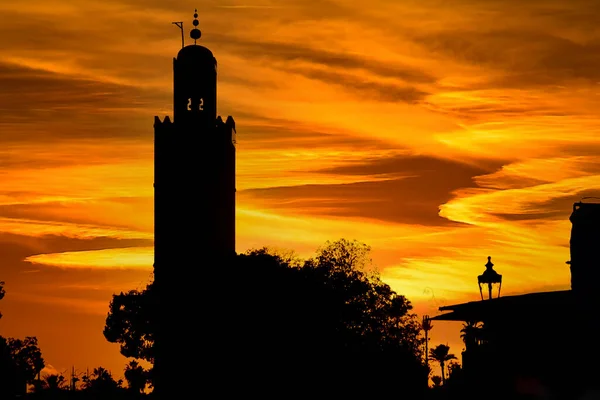 Noviembre 2021 Medina Marrakech Mar Mezquita Kutubiyya Mezquita Más Grande — Foto de Stock