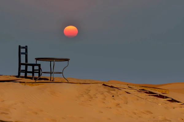 Dune Sabbia Nel Grande Deserto Del Sahara Marocco — Foto Stock