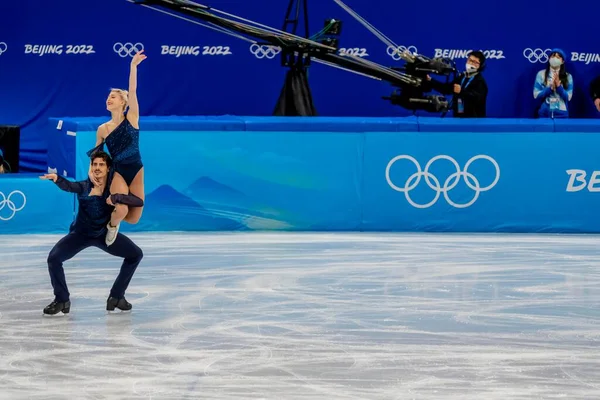 Piper Gilles Und Paul Poirier Can Treten Während Der Olympischen — Stockfoto