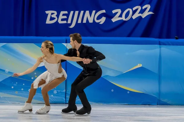 Victoria Sinitsina Nikita Katslapov Roc 에서열리는 베이징 올림픽 2022 올림픽 — 스톡 사진