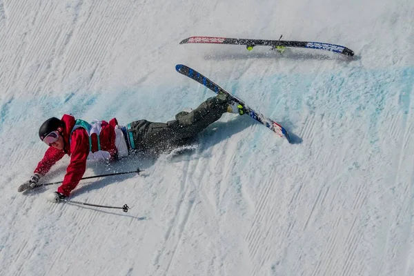 Christian Nummedal Norwegia Bierze Udział Zawodach Beijing 2022 Freestyle Skiing — Zdjęcie stockowe