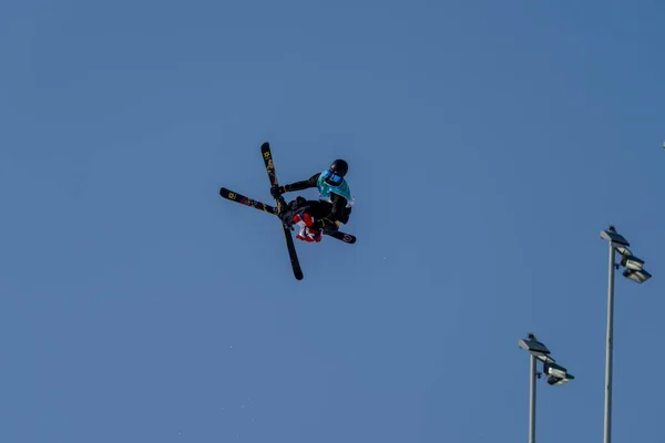 Birk Ruud Norwegia Zdobywa Złoty Medal Konkursie Beijing 2022 Freestyle — Zdjęcie stockowe