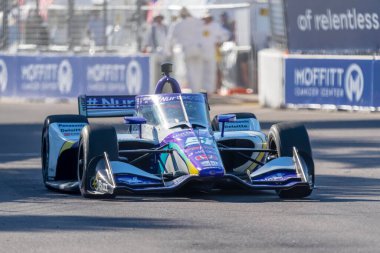 Tokyo, Japonya 'dan TAKUMA SATO (51) St. Petersburg, Florida, ABD' deki St. Petersburg Sokakları 'nda düzenlenen Firestone Grand Prix için pratik yapmaktadır..