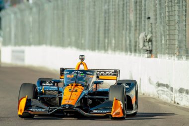 Monterey, Meksika 'dan PATO OWARD (5) St. Petersburg, Florida, ABD' deki St. Petersburg caddelerinde düzenlenen Firestone Grand Prix için pratik yapmaktadır..