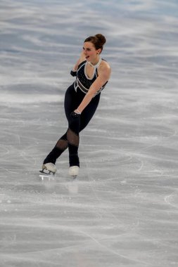 Josefin TALJEGARD (SWE), Pekin, Hebei, Çin 'de düzenlenen 2022 Kış Olimpiyatları sırasında Capital Indoor Stadyumu' nda düzenlenen Bayanlar Artistik Patinaj Tekli Patinaj Kısa Program yarışmasında performans sergilemiştir..