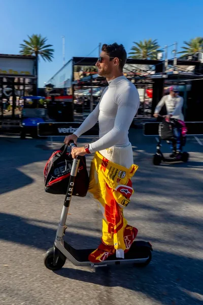 Romain Grosjean Geneva Switzerland Practices Firestone Grand Prix Petersburg Streets — Fotografia de Stock