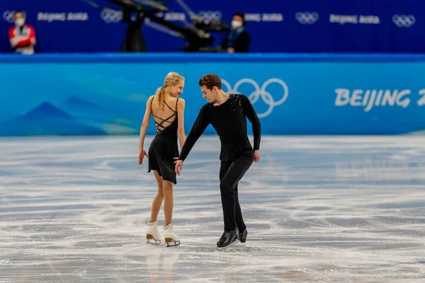 Února 2022 Peking Hebei Chn Finlands Juulia Turkkila Mathias Versluis — Stock fotografie