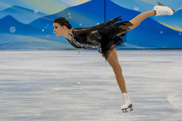 Анна Shcherbakova Roc Бере Участь Змаганні Women Figure Skating Single — стокове фото