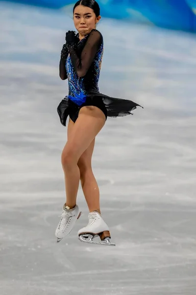 Карен Цвен Сша Бере Участь Змаганні Women Figure Skating Single — стокове фото