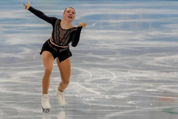 范佐德尔特 Ned 参加了2022年北京冬奥会期间在首都体育馆举行的女子花样滑冰短跑比赛 — 图库照片