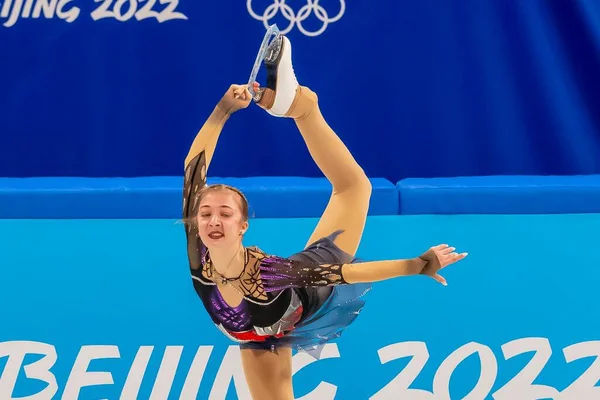 Anastasia Shabotova Ukr Συμμετέχει Στο Διαγωνισμό Women Figure Skating Single — Φωτογραφία Αρχείου