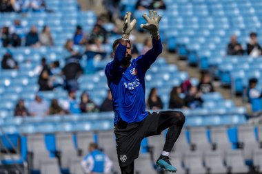 FC Cincinnati kalecisi ALEC KANN, Charlotte, Kuzey Carolina 'daki Bank of America Stadyumu' nda The Charlotte FC 'ye karşı oynadığı maçtan önce ısınıyor. Charlotte FC, FC Cincinnati 'yi 2-0 yendi.