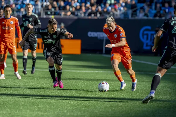 Cincinnati Midfielder Alvaro Barreal Argentina Spelar Mot Charlotte Bank America — Stockfoto