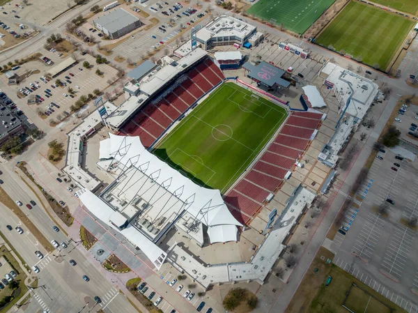 丰田体育场是波特兰木材公司对达拉斯Fc大联盟足球比赛的主办方 得克萨斯州弗里斯科 — 图库照片