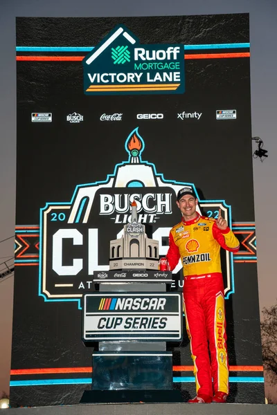 Şubat 2022 Los Angeles Abd Joey Logano Los Angeles Memorial — Stok fotoğraf