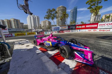 Long Beach sokakları, Long Beach, Kaliforniya, ABD 'deki NTT INDYCAR SERIES Acura Grand Prix' ine ev sahipliği yapmaktadır..