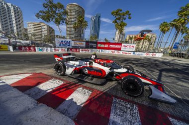 Long Beach sokakları, Long Beach, Kaliforniya, ABD 'deki NTT INDYCAR SERIES Acura Grand Prix' ine ev sahipliği yapmaktadır..