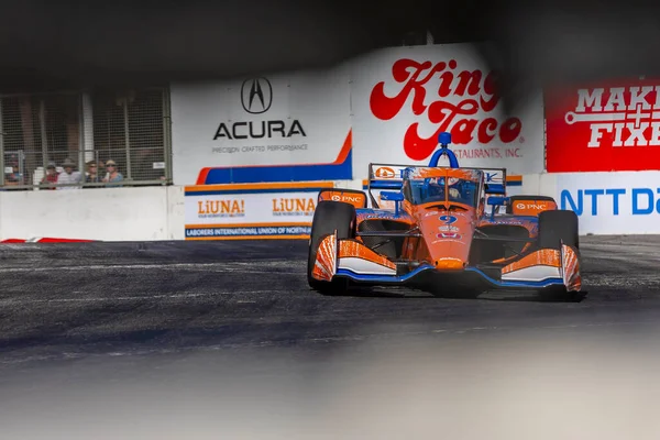 Scott Dixon Auckland New Zealand Runs Turns Practice Acura Grand — ストック写真