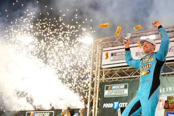 Kyle Busch Gewinnt Das Food City Dirt Race Auf Dem — Stockfoto
