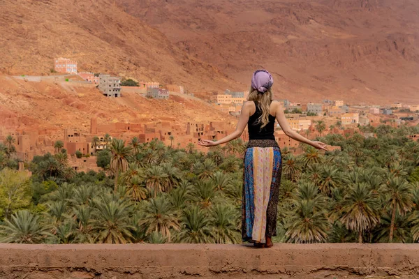 Gorgeous Model Poses Outdoors Morocco Africa — Foto de Stock