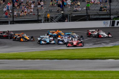 Toowoomba, Avustralya 'dan Will PowER (12) Indianapolis Indiana' daki Indianapolis Motor Yarış Pisti 'nde GMR Grand Prix sırasında virajlarda yarışacak.