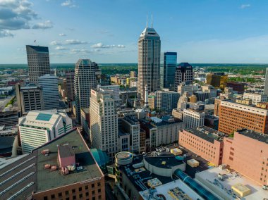 Aerial view of Indianapolis, colloquially known as Indy, is the state capital and most-populous city of the U.S. state of Indiana.