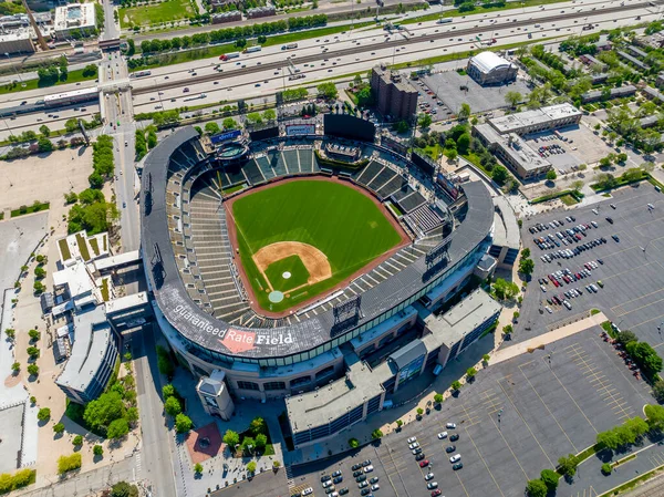 Aerial View Guaranteed Rate Field Major League Baseball Stadium Located —  Fotos de Stock
