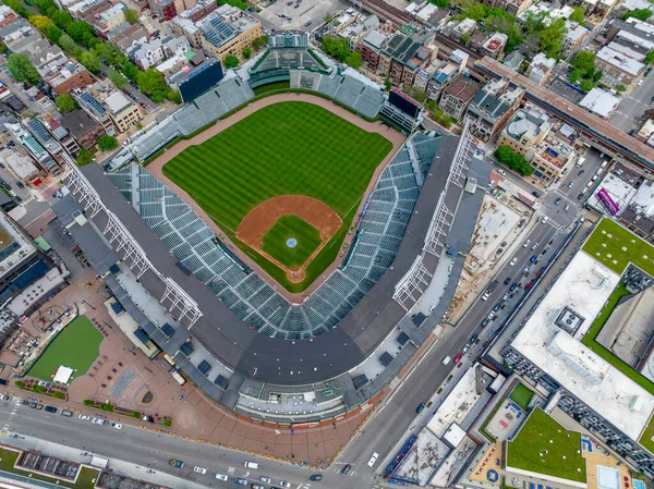 Гарантированный Вид Поле Стадион Главной Лиги Бейсбола Чикаго Штат Иллинойс — стоковое фото