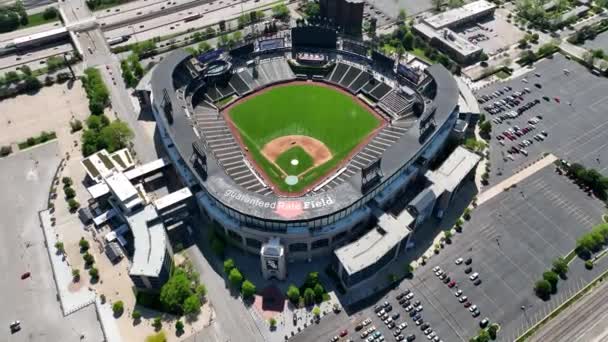 Aerial View Guaranteed Rate Field Major League Baseball Stadium Located — Stok video
