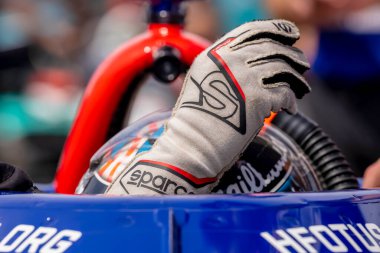 ABD 'li JR HILDEBRAND (11) Indianapolis 500 için Indianapolis Motor Yarış Pistinde antrenman yapmaya hazırlanıyor..