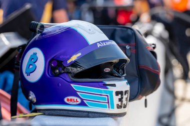 ABD 'li ED CARPENTER (33) Indianapolis 500 için Indianapolis Motor Speedway, Indiana' da pratik yapmaya hazırlanıyor.