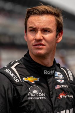 Amerika Birleşik Devletleri 'nin KYLE KIRKWOOD (14) (R) Indianapolis 500 için Indianapolis Motor Yarış Pisti, Indiana, ABD.