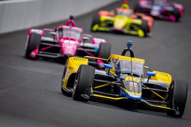 Valencia, Kaliforniya 'dan COLTON HERTA (26) Indianapolis' teki Indianapolis 500 için Indianapolis Motor Yarış Pisti 'nde son antrenman için koşuyor..