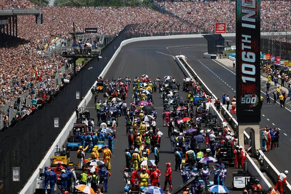 인디애나 폴리스 스피드웨이 Indianapolis Motor Speedway 인디애나 폴리스 500 Indycar — 스톡 사진