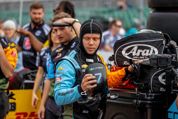 Felix Rosenqvist Varnamo Szwecja Kwalifikuje Się Indianapolis 500 Torze Indianapolis — Zdjęcie stockowe