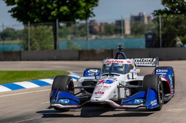 New Albany, Ohio 'dan GRAHAM RAHAL (15) Detroit MI' deki Belle Isle Park 'ta yapılan Chevrolet Detroit Grand Prix uygulamaları.