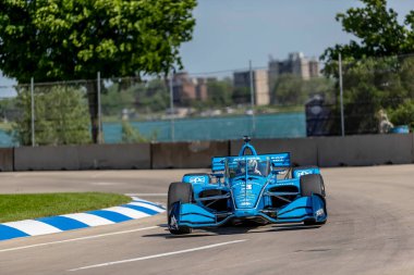 Christchurch, Yeni Zelanda 'dan SCOTT MCLAUGHLIN (3), Detroit' teki Belle Isle Park 'taki Chevrolet Detroit Grand Prix için yapılan çalışmalar.