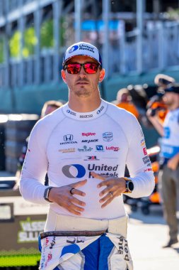 New Albany, Ohio 'dan GRAHAM RAHAL (15) Detroit' teki Belle Isle Park 'ta yapılacak Chevrolet Detroit Grand Prix' sine hazırlanıyor..