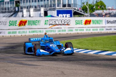 Barcelona, İspanya 'dan ALEX PALOU (10) Detroit' teki Belle Isle Park 'ta yapılacak Chevrolet Detroit Grand Prix' sine hazırlanıyor..