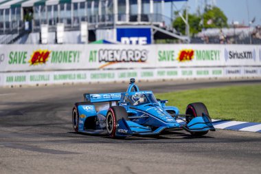 Christchurch, Yeni Zelanda 'dan SCOTT MCLAUGHLIN (3) Detroit' teki Belle Isle Park 'taki Chevrolet Detroit Grand Prix' sine hazırlanıyor..